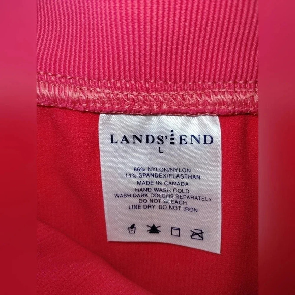 Lands End Athletic Skirt Women's Size Large In Red Tennis Swim UV Golf - Picture 2 of 5